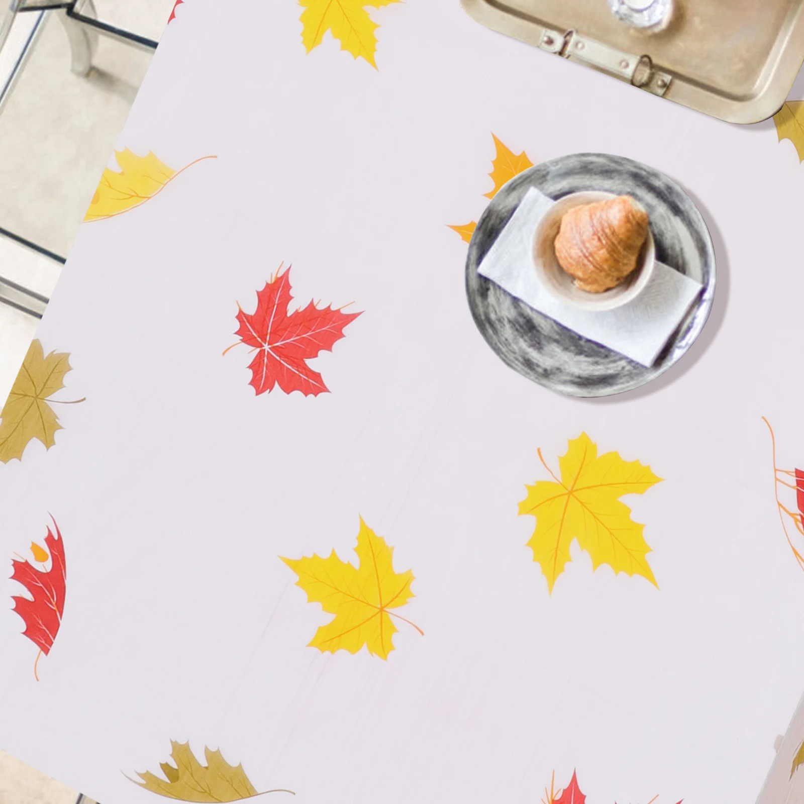 

Decorative Tablecloth Tropical Leaves Design Reusable Washable Non Slip Picnic Party Housewarming Gift for Dining Room