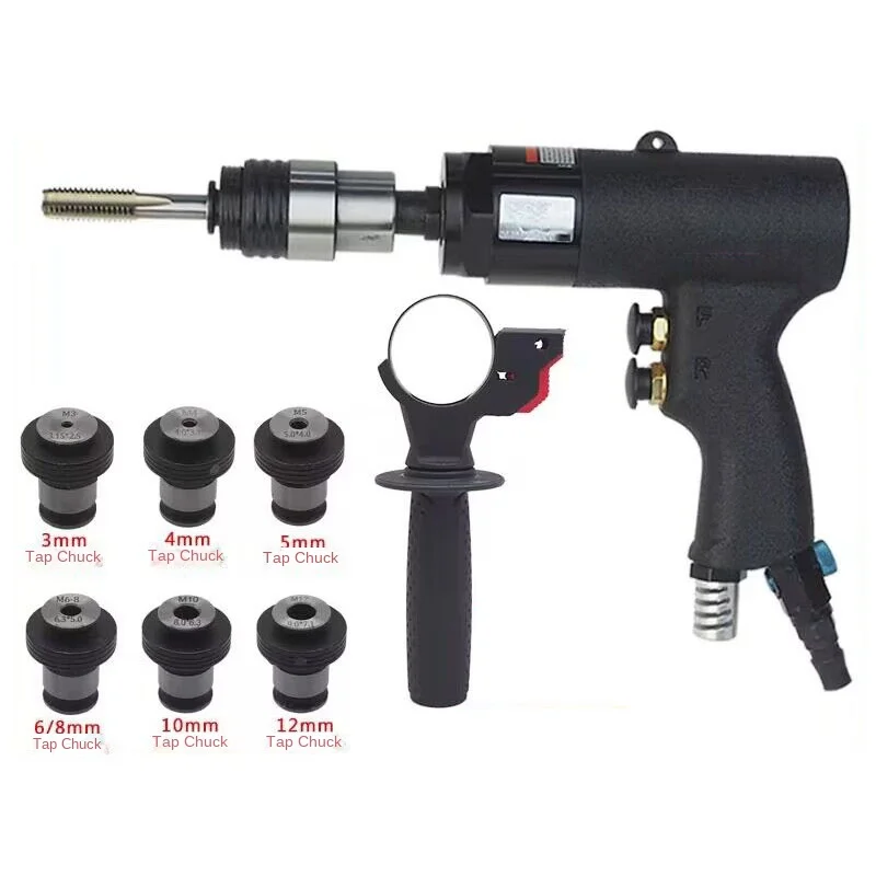 NEW Pneumatic Tapping Machine M3-M12 Handheld Device Pneumatic Motor Portable Rivet Nut Gun Type Power Thread Tap Drill Clamp