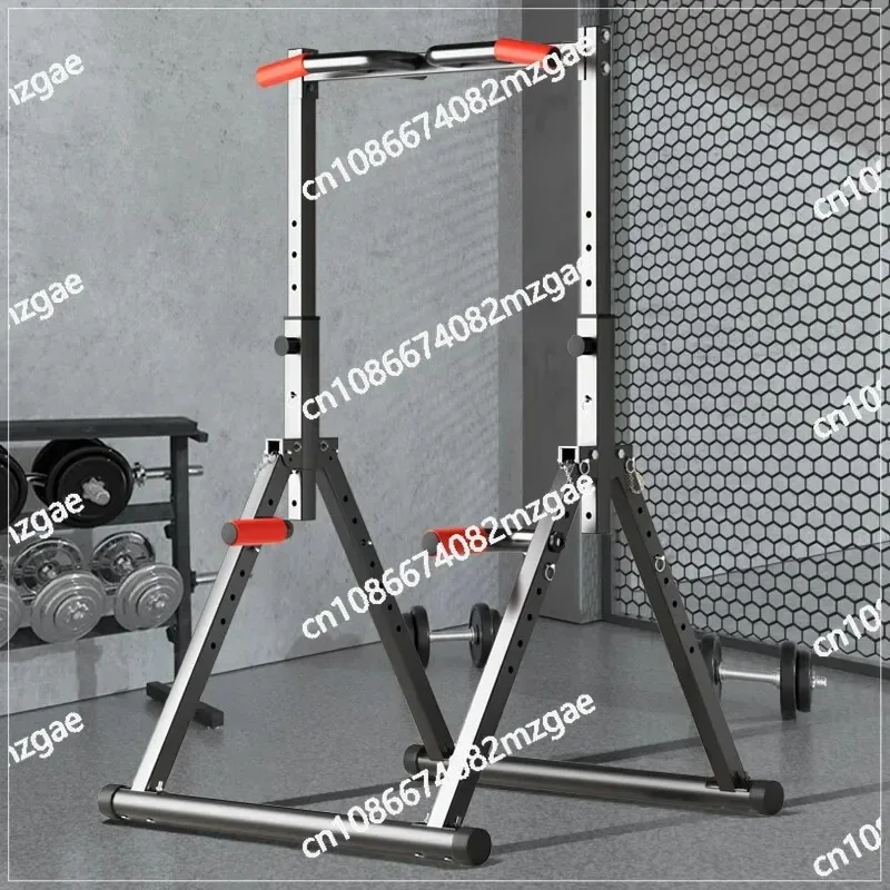 Floor standing folding single and double bars, multifunctional home courtyard steel pipe telescopic non punching fitness stand