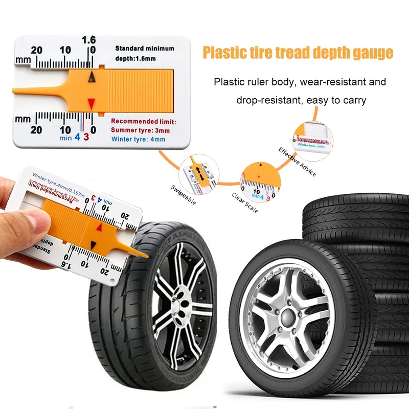 

1-4 шт., измеритель глубины протектора автомобильных шин 0-20 мм, измеритель глубины шины, индикаторные датчики, инструмент для измерения протектора колеса, портативный штангенциркуль