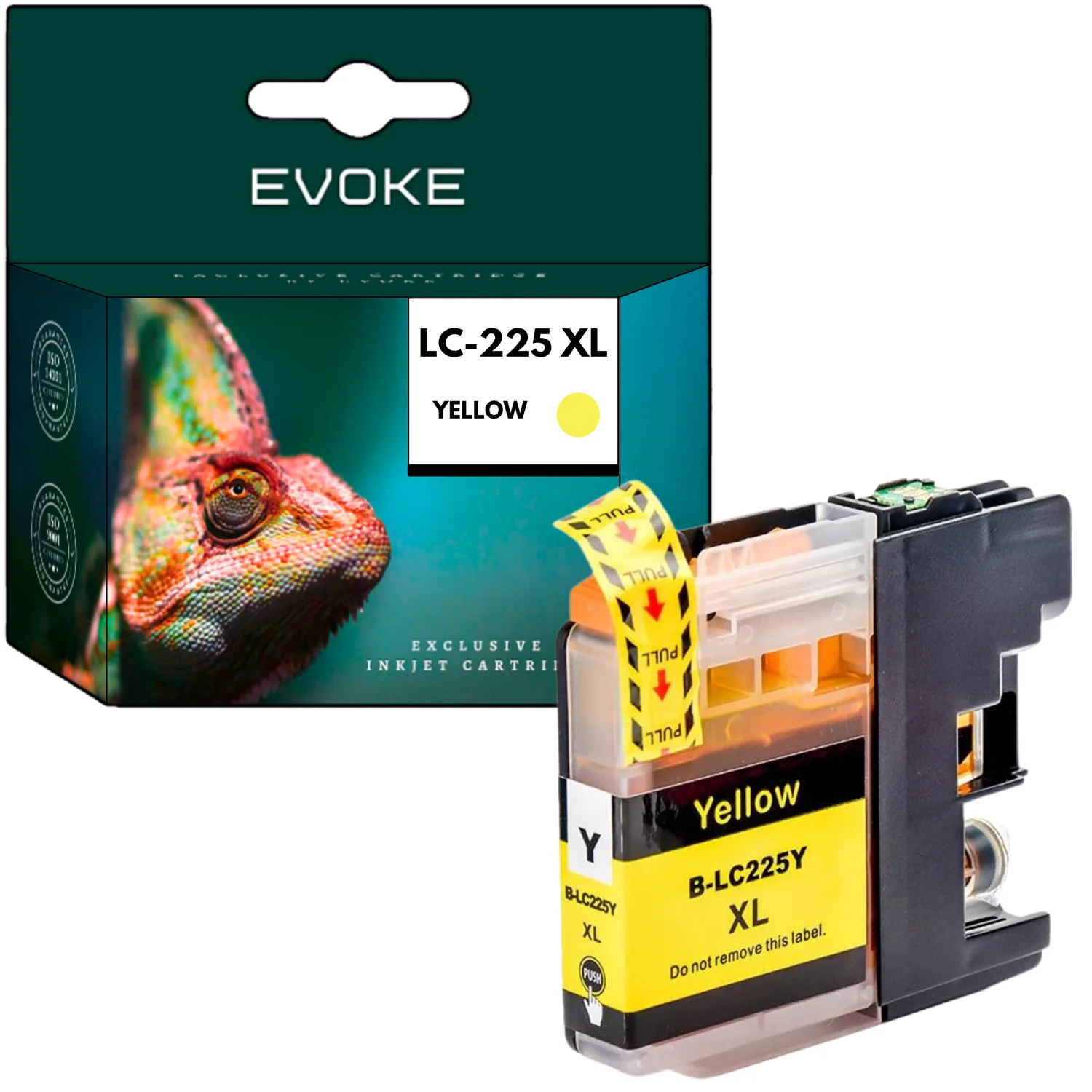 Evoke Compatibele Inkt voor Brother Lc225Y Lc-225Y Lc225Xly Lc-225Xly Geel 16 ml 1280 Pagina's Dcp-J4120Dw Dcp-J562Dw Mfc-J5320Dw Mfc-J4620Dw