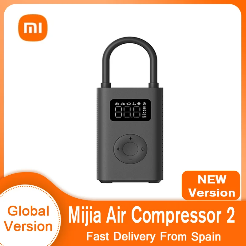 Xiaomi Air Pump 2 Mijia Electric Air Compressor Led Multitool Pump For Bike Automotive Car Type-C Inflator 12V Mi Inflatable 2