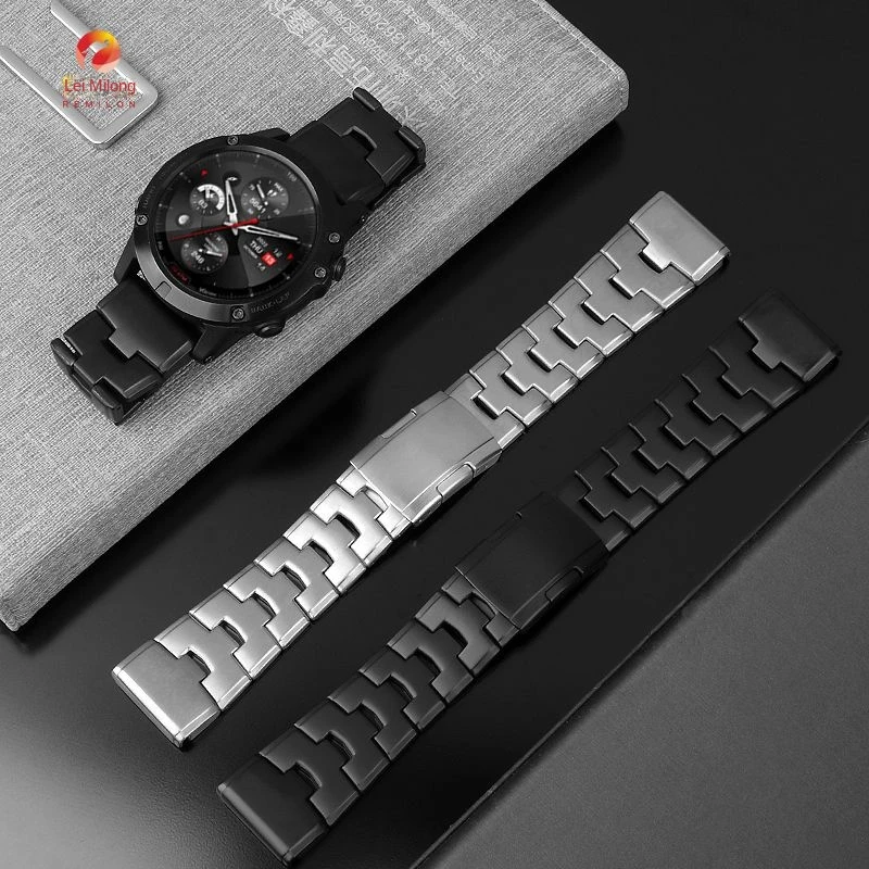 

Quick Release Titanium Alloy Chain for Amazfit Huami Leap Me Falcon Titanium Watch Strap for Outdoor Sports Smart Watch Strap