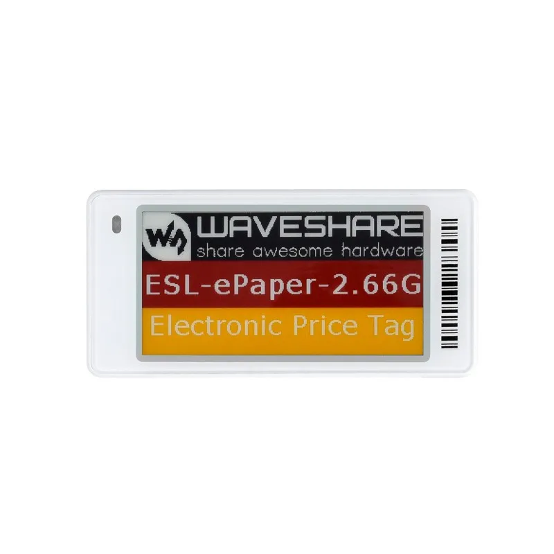 

Waveshare ESL-ePaper-2,66G, серия электронных этикеток для полки, красный/желтый/черный/белый, освежающая поддержка облачной платформы