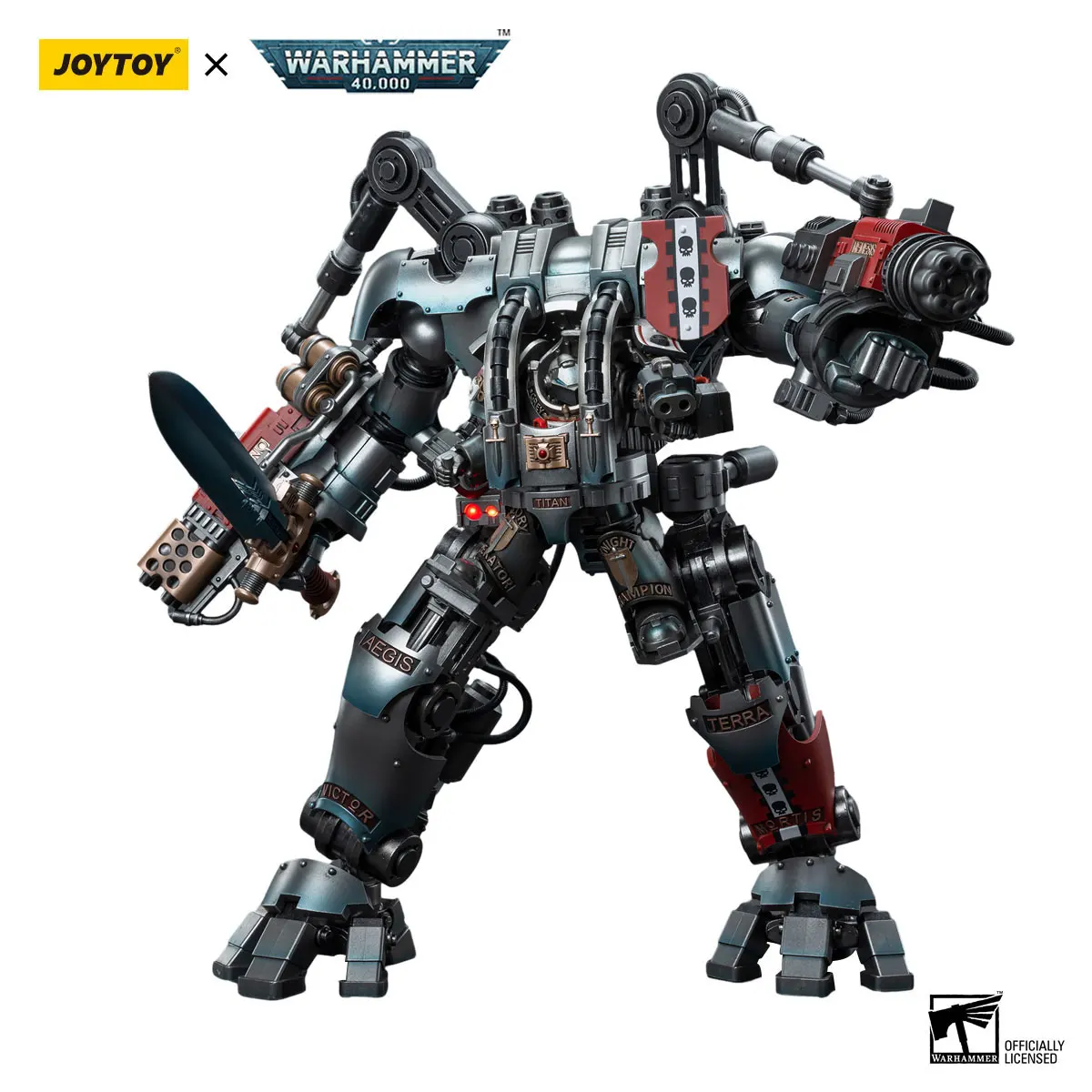 JOYTOY Warhammer 40,000 1/18 Figuras de Ação Cinza Cavaleiros Nemesis Dreadknight (Incluindo figuras de ação) Anime Modelo Militar
