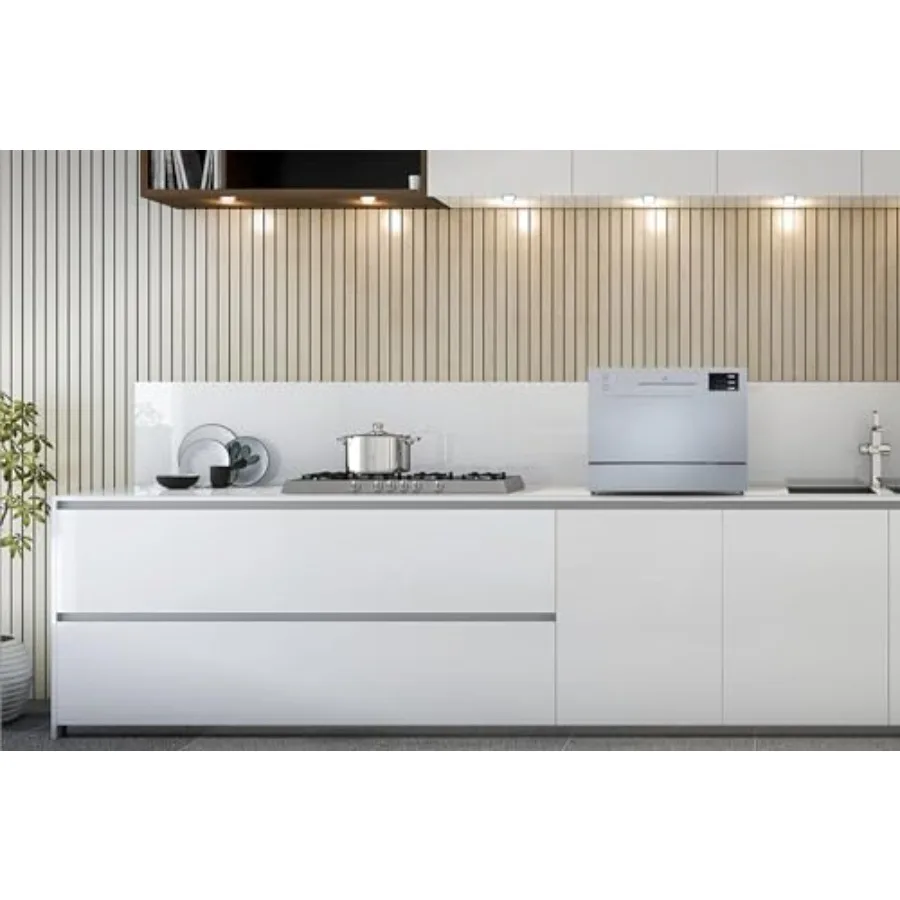 Energy Star certified countertop dishwasher with delay start function and LED display ideal for small kitchens compact spaces a