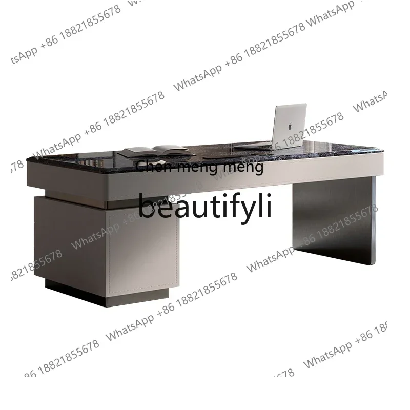 

N178 C Boss desk desk home study luxury bedroom natural marble desk