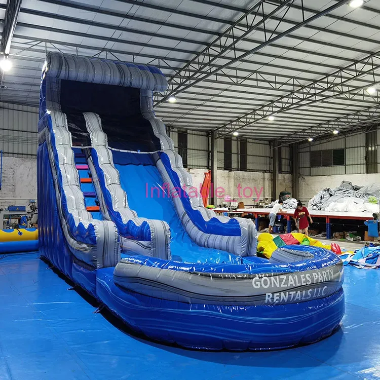 Commercia Jumping castle inflatable kids waterslide water park slide for swimming pool