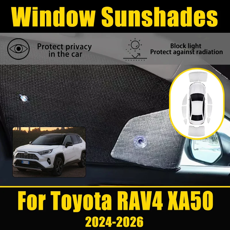 

Автомобильный отражатель, козырек для Toyota RAV4 XA50 Suzuki Across 2024 ~ 2026 2025, автозанавес, солнцезащитный козырек, аксессуары, инструменты для блокировки УФ-излучения