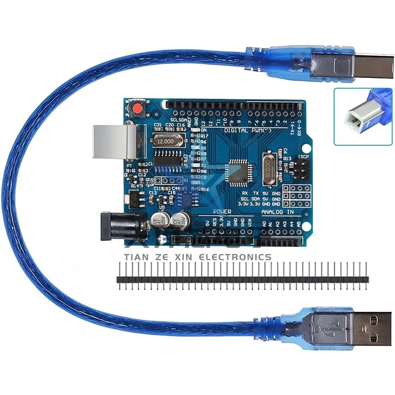 

UNO R3 Development Board ATmega328P Microcontroller Improved Version Development Learning Control Board