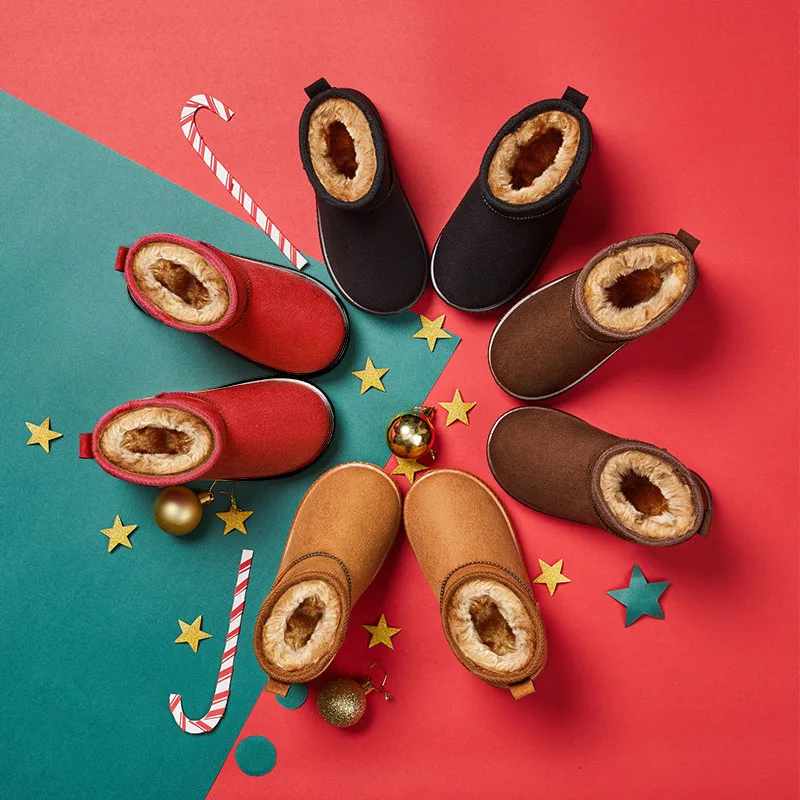 

Baby Popular Round Toe Plus Velvet Fashion Snow Boots Casual Comfortable Warm Children Toddler Boot winter shoe for girl kids