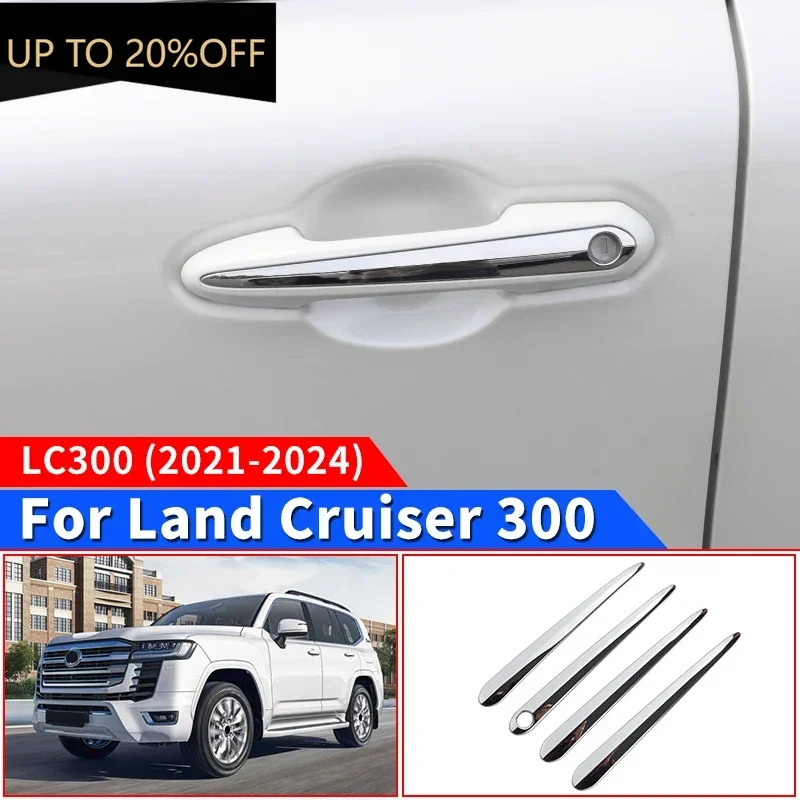 

For 2022 2023 2024 Toyota Land Cruiser 300 Chrome Door Handle Bowl Lc300 j300 Exterior Modification Accessories Body Kit VXR GXR