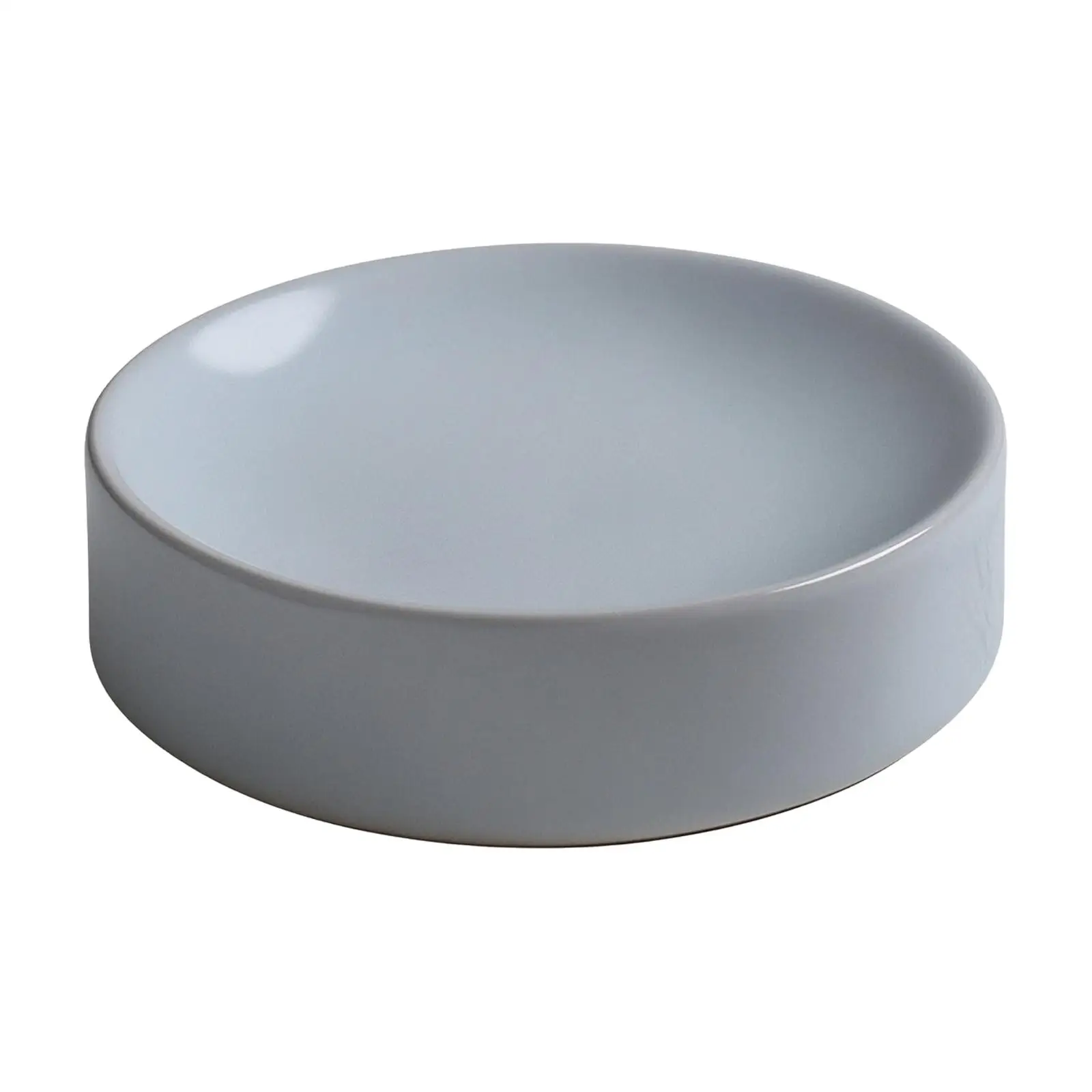 Shallow Basin Inkstone for Calligraphy Practice Celadon Glazed Ceramic Grinding Surface with Ink Well for Chinese Brush Pen Art