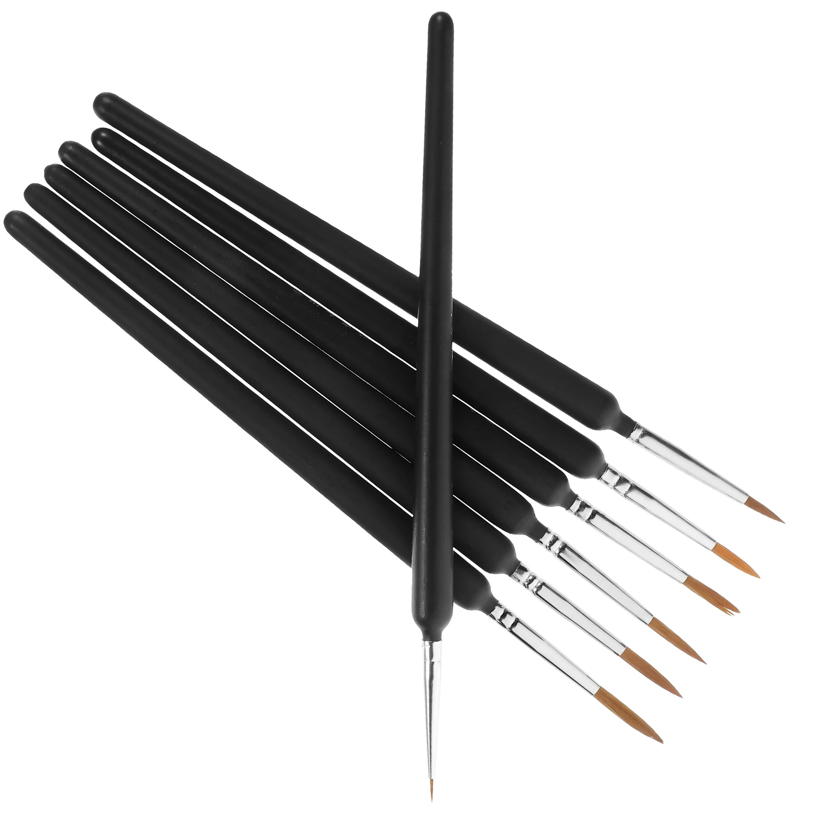 

7 Pcs Watercolor Paints Hook Line Pen Set Micro Detail Brushes for Painting Drawing Miniatures Gouache Details Child