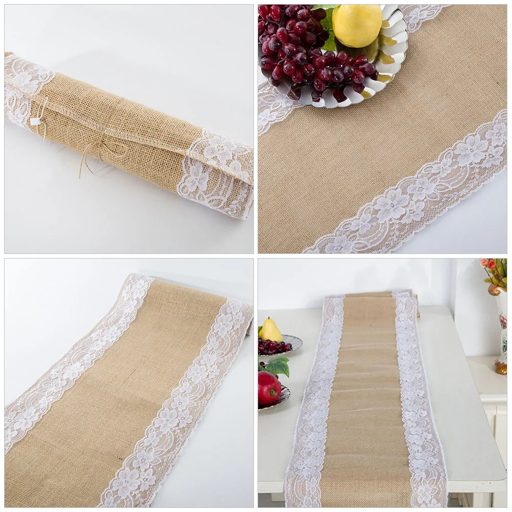 

Lace Table Runner Wedding Party Decor Rustic Linen Tablecloth Dining Table Cover Elegant Home Decor Home Tablecover
