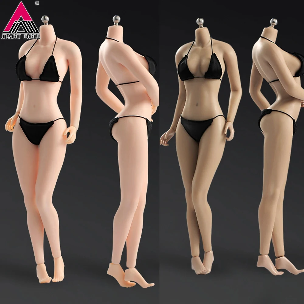 Female Seamless Body Suntan Action Figure, esqueleto de aço, peito grande flexível, figura de ação com pés removíveis, brinquedos pálido, AB001, 1, 6, 12 ", em estoque