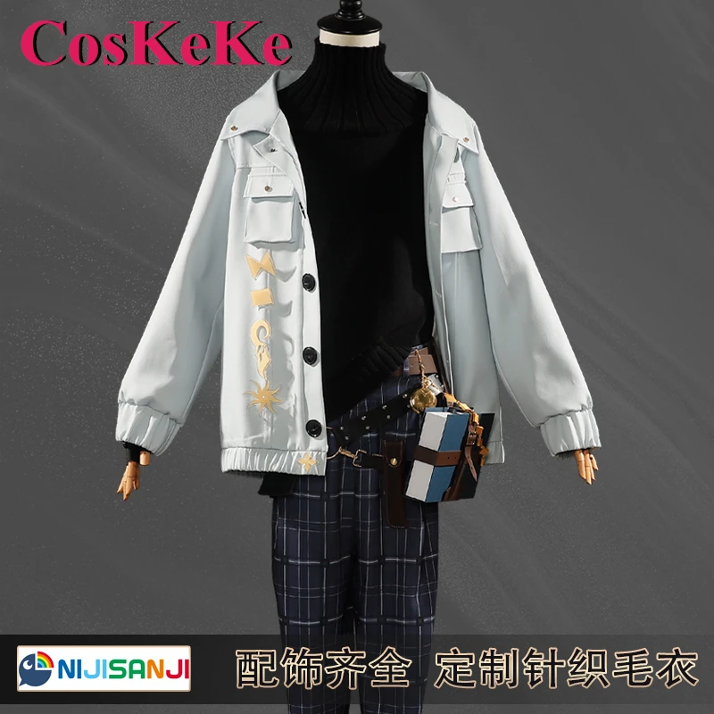 

CosKeKe Ike Eveland Cosplay Anime VTuber Nijisanji Luxiem Costume Fashion Uniform Halloween Carnival Party Role Play Clothing