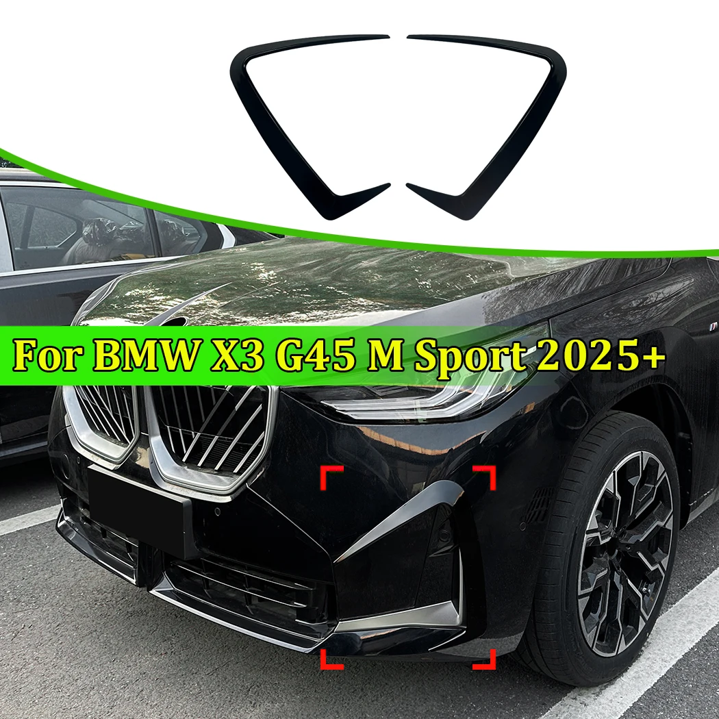 

2Pcs Car Front Wind Knife Stickers Spoiler Splitter For BMW X3 G45 M Sport 2025+ Front Blade Style Trim Body Kit Modified