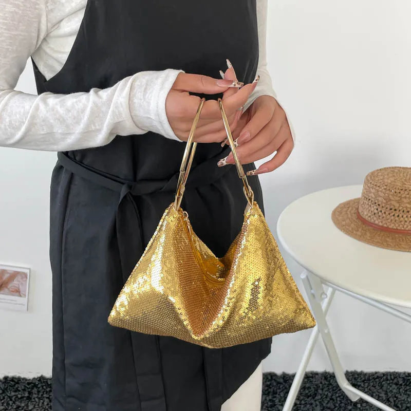 

New Shoulder Bag, Large High-value Sequins, Personalized Hand-held Underarm Women's Bag, Fashionable and Simple Bag.