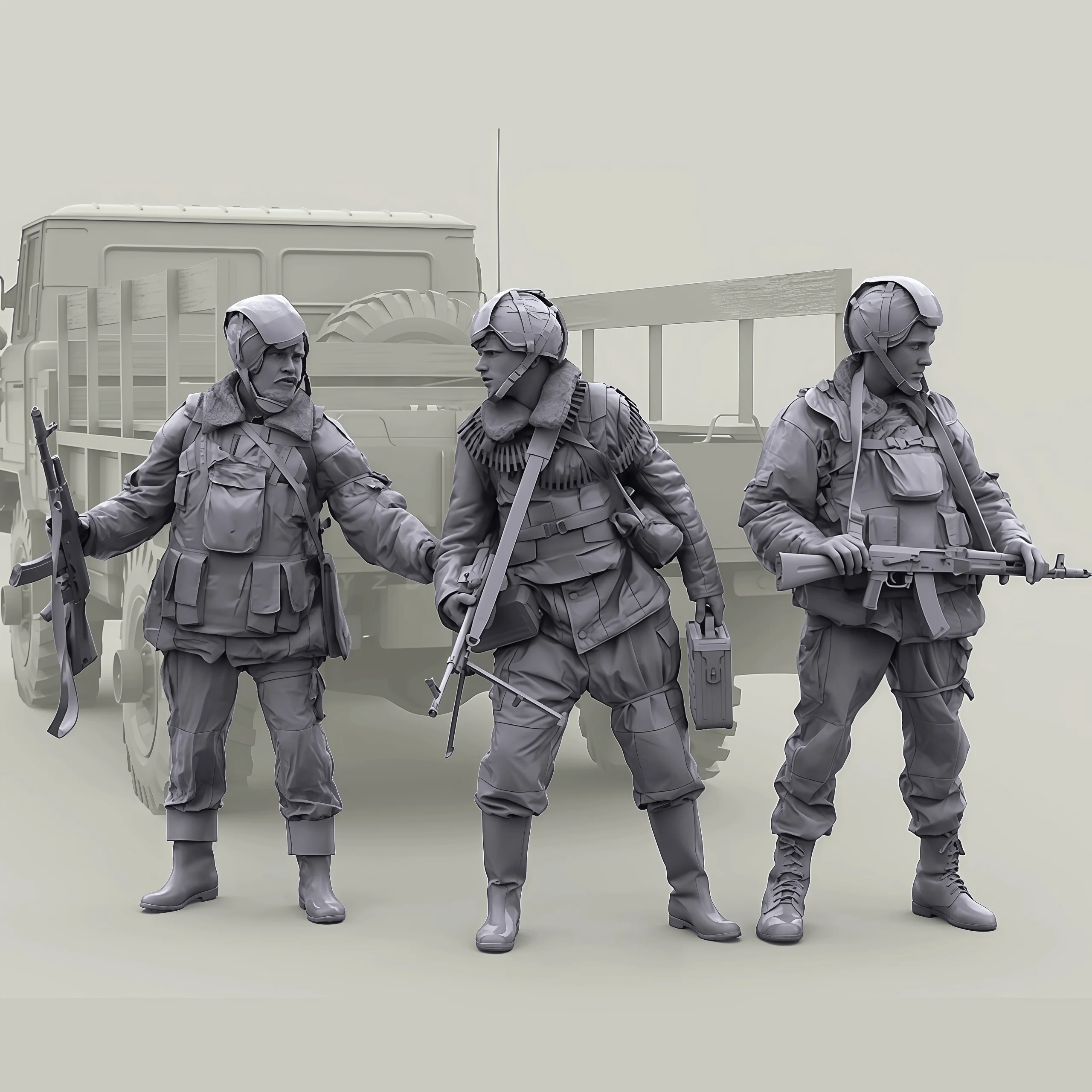 

Комплект для сборки модели из литья смолы 1/35, GK, модель самолета спецназа на 3 человека, неокрашенная