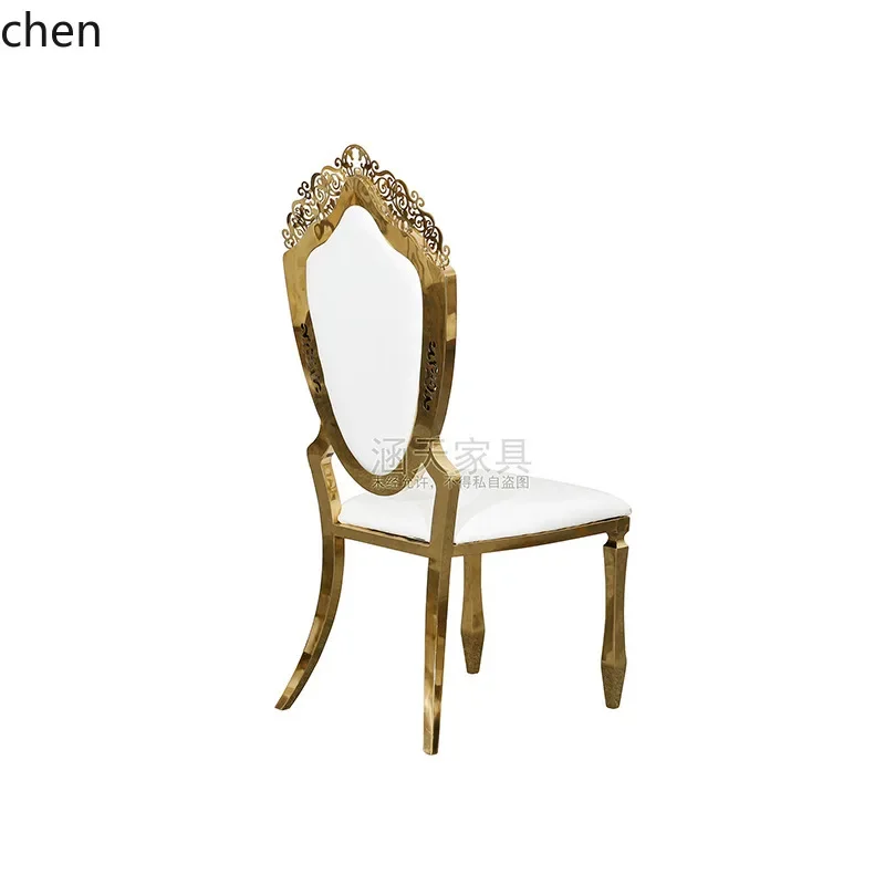 High Luxury Crown Princess Backrest Dining Table and Chairs Fireplace Party Dining Table and Chairs Style