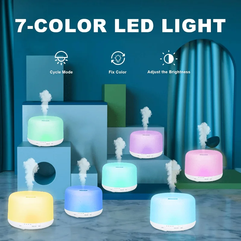 

Диффузор эфирного масла для ароматерапии, 300 мл с пультом дистанционного управления, 7 светодиодов, увлажнитель для дома/офиса, в комплект входят 3 масла