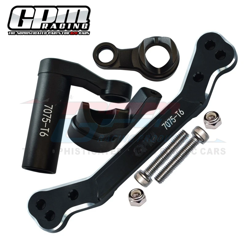 GPM CNC Aluminum 7075 Steering Assembly+Steering Plate For TRAXXAS 1/8 Sledge