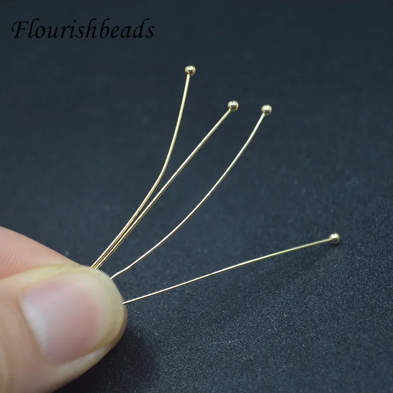 Wholesale 300pcs 0.5x50mm Gold Plated Nickel Free Metal Ball Head Pins for Diy Jewelry Making Findings DIY