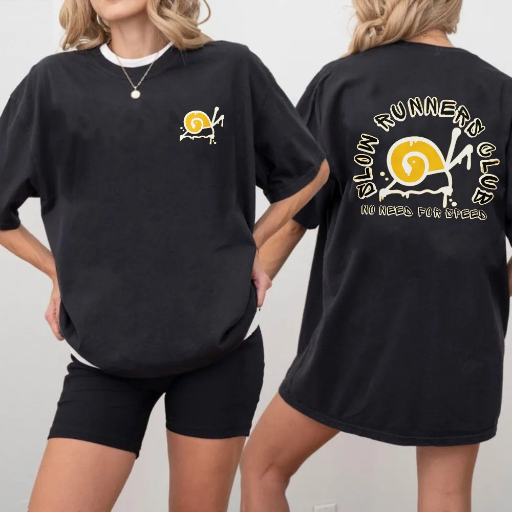 Slow Runners Club Shirt Runner Gift Marathon Tee Running Clothes Funny Running Unisex Cotton Tee Pump Cover Marathon Gift