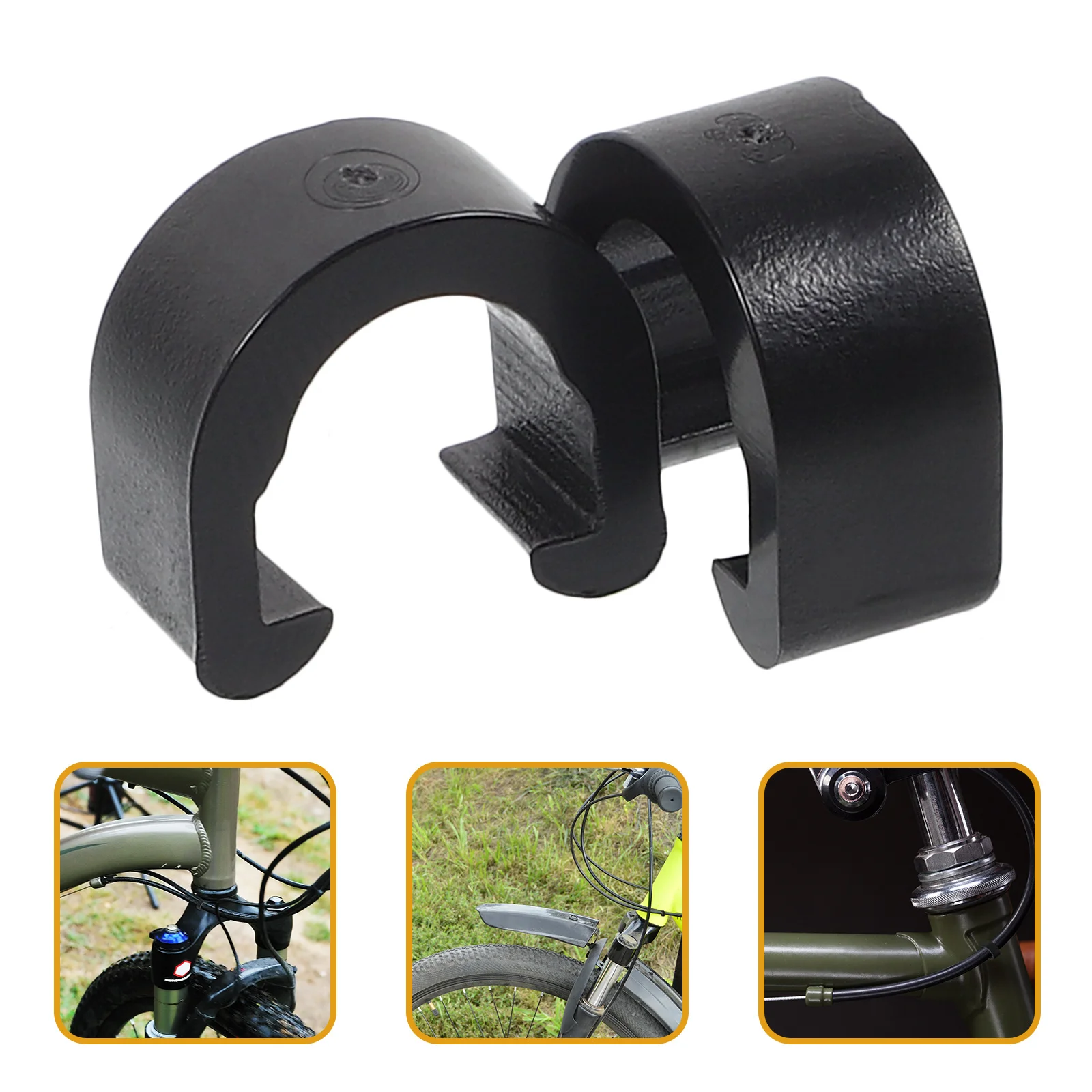 40Pcs Cable Clamp Bike Brake Clip Alloy Housing Hose Guide Cable Holder Derailleur Shifter Tube Guide for Cycling