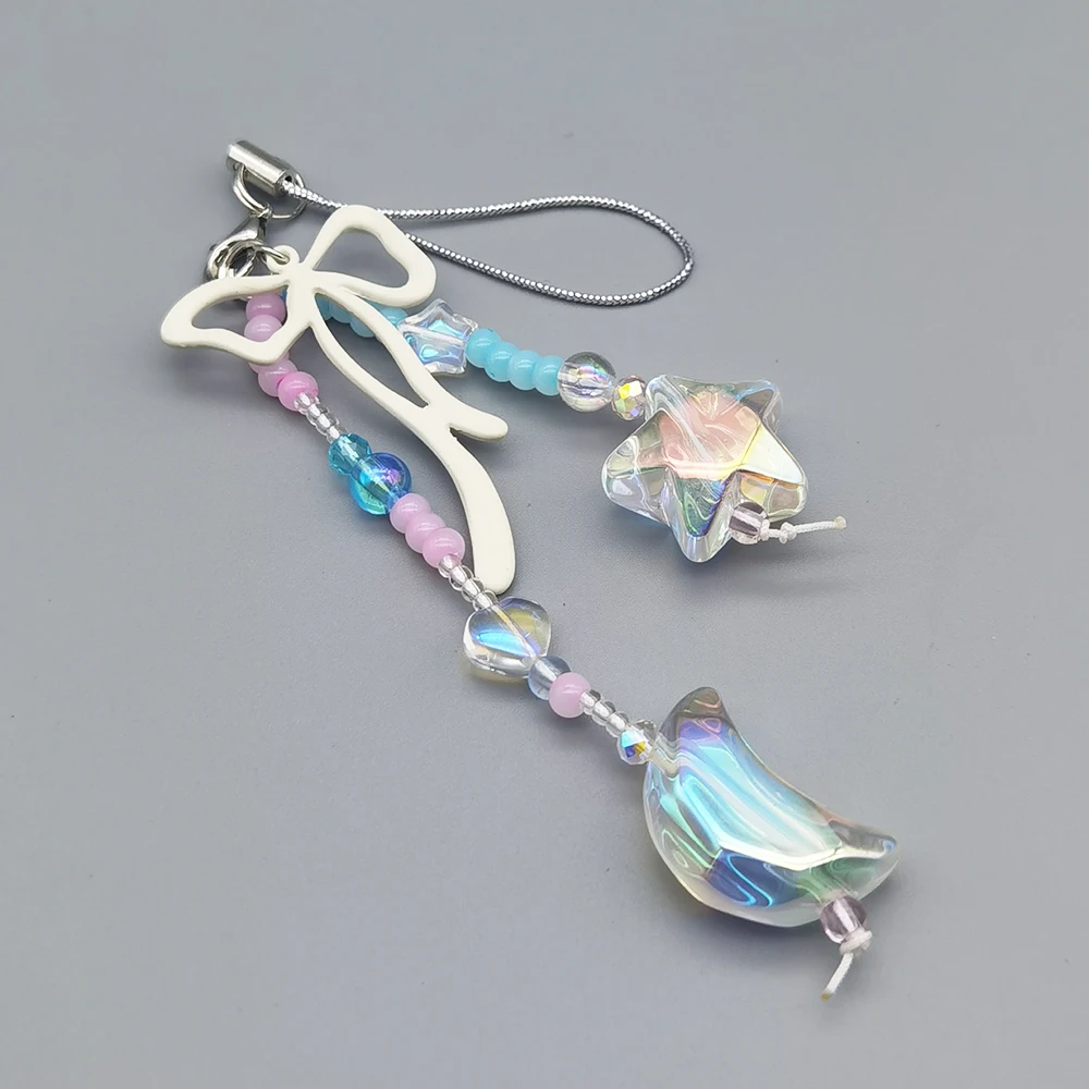 

Оригинальный дизайн, красочная, прозрачная, звезда, Луна, милая Подвеска для телефона, брелок, шнур, сумка