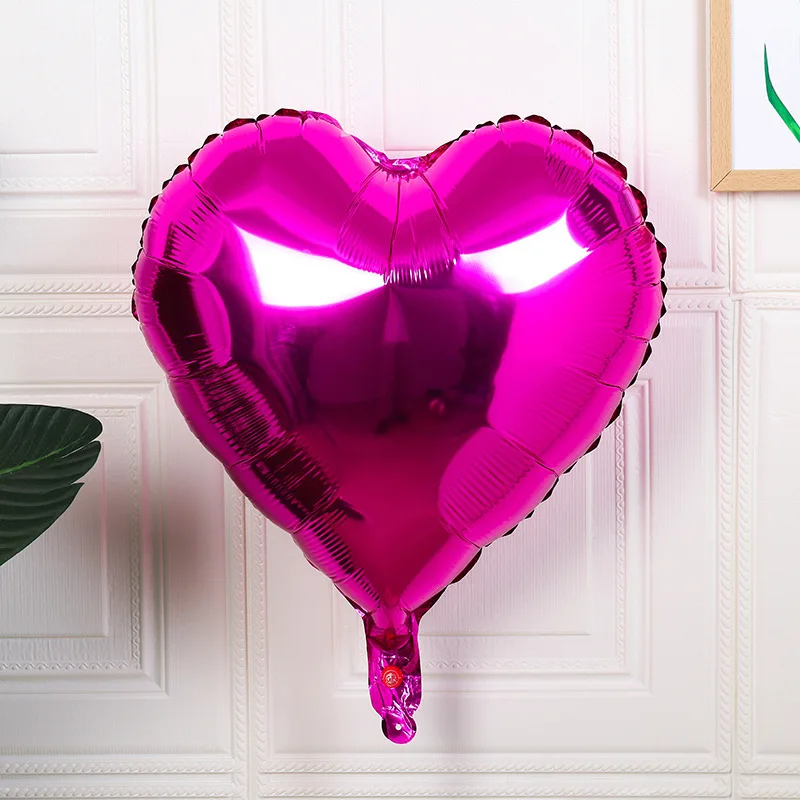 5-50 stücke 18 zoll Einfarbig Liebe Herz Aluminium Folie Ballon Geburtstag Party Valentinstag Hochzeit Decor baby Dusche Liefert