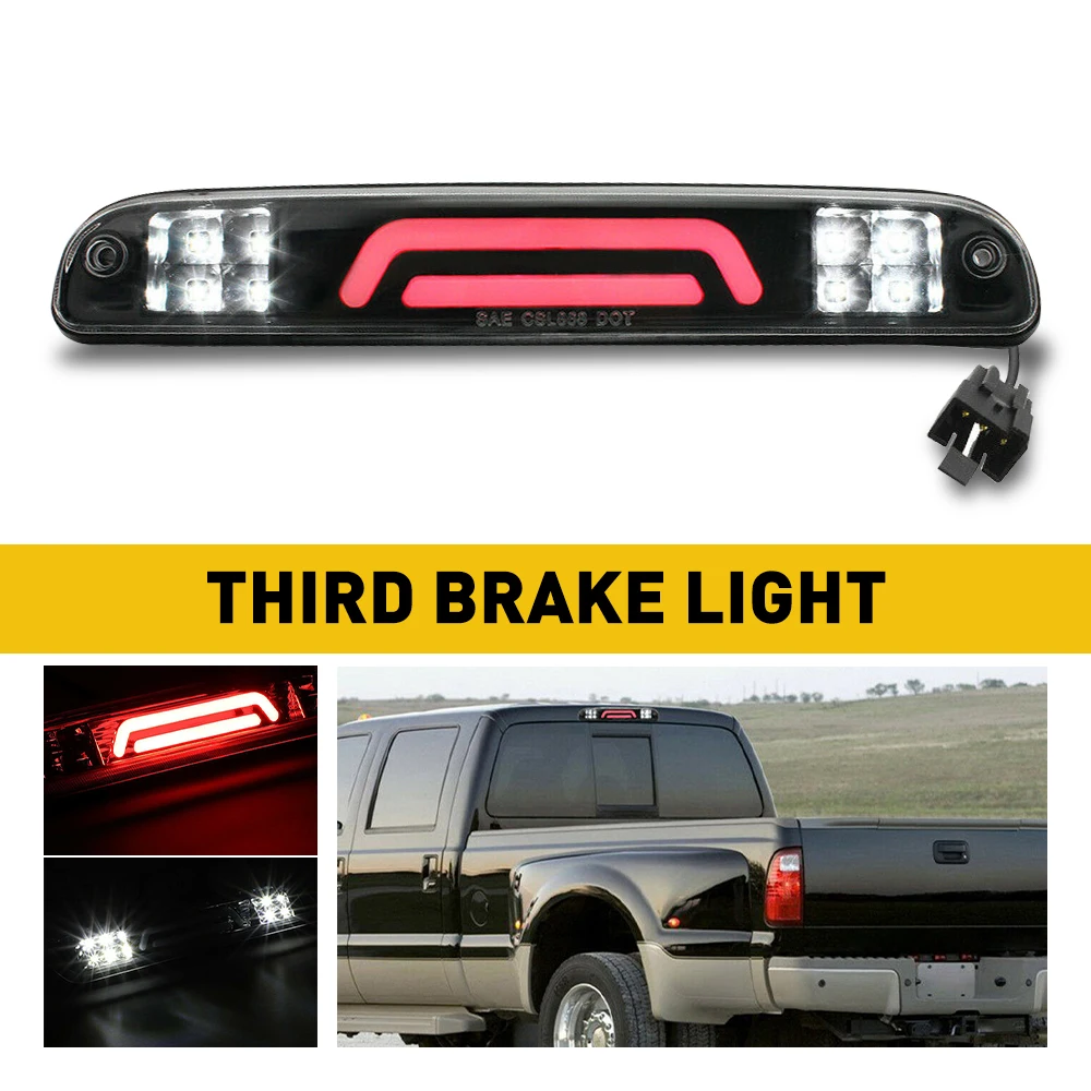 1Pc LED Smoke Third Brake Light Fit For Ford Ranger 1993-2011 For Ford F-250 SD F-350 SD F-450 SD F-550 SD 1999-2016 For Mazda B2300 B2500 B3000 B400 1995-2003