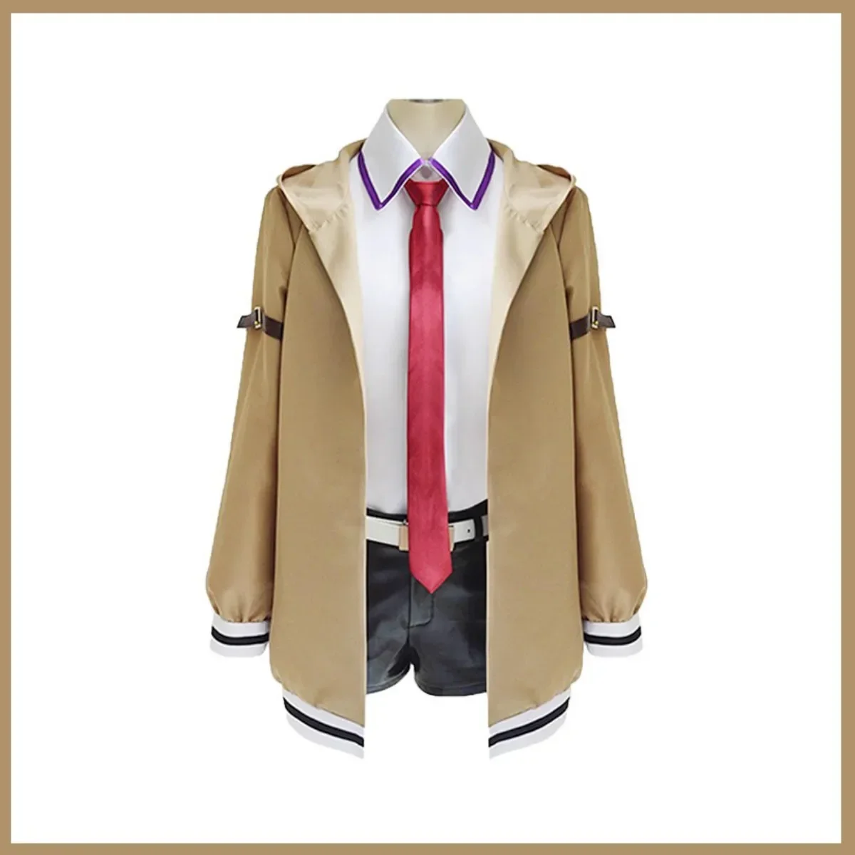 Anime Steins;Gate Makise Kurisu Christina Cosplay Costume Zombie Wig Hooded Coat Uniform Woman Sexy Carnival Halloween Suit