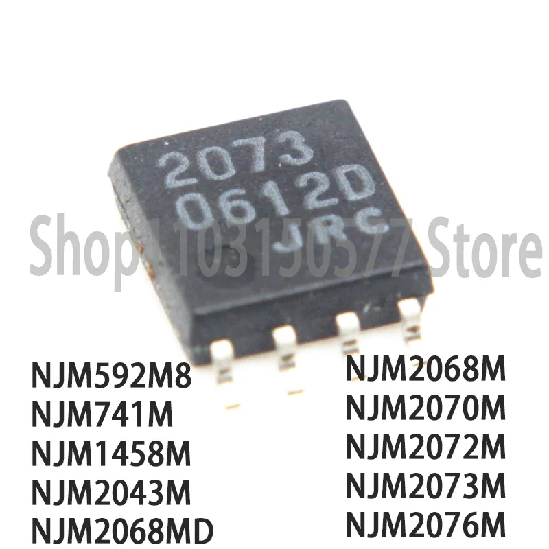 1 Stück NJM592M8 NJM741M NJM1458M NJM2043M NJM2068MD NJM2068M NJM2070M NJM2072M NJM2073M NJM2076M-SOP8