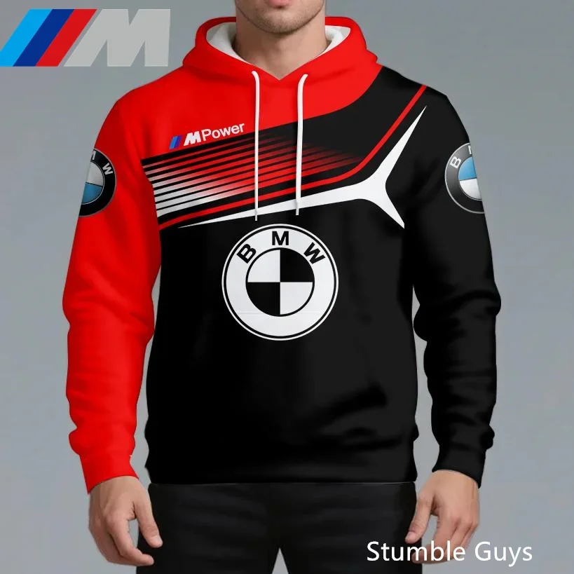 BMW الرجال هوديي طويلة الأكمام البلوز M السلطة بدلة سباق الرياضة في الهواء الطلق دراجة نارية أزياء عارضة ربيع الخريف #4