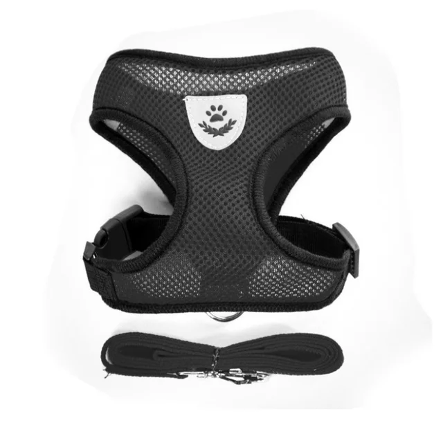 Katzengeschirr mit Leine, verstellbare Weste, Polyester-Mesh, atmungsaktives Geschirr, reflektierend, für kleine Hunde, Katzenzubehör