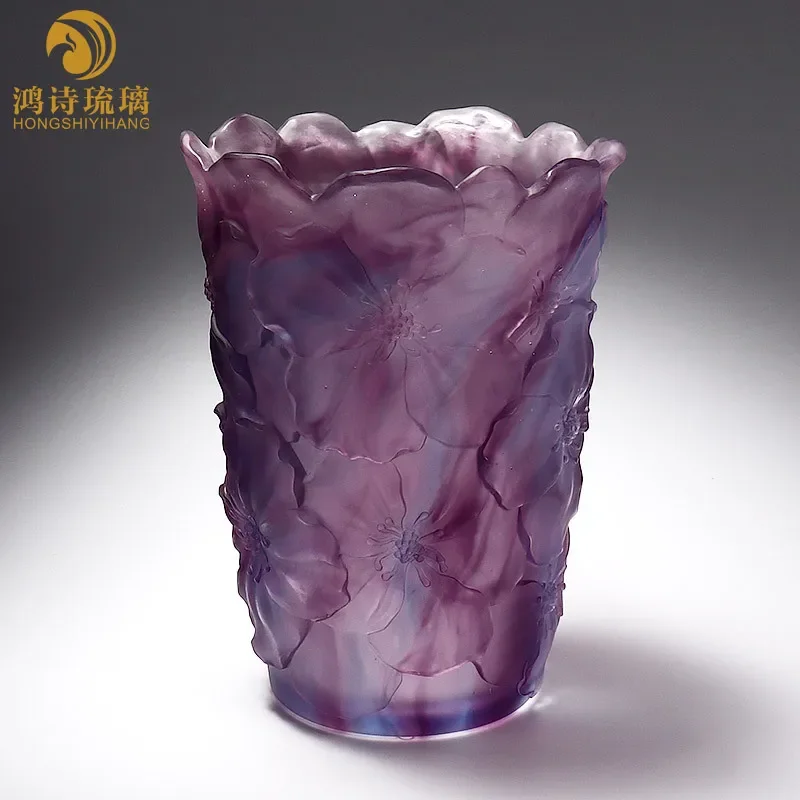 Handmade Glazed Peony Candle Holder Intangible Cultural Heritage Home Decor Indoor Aromatherapy Buddha Statue Auspicious