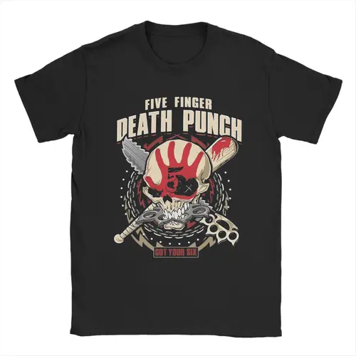 Camiseta gráfica 5FDP Five Finger Death Punch, camisetas de algodón para hombres, camiseta con estampado Harajuku, ropa de calle de manga corta, camisetas superiores