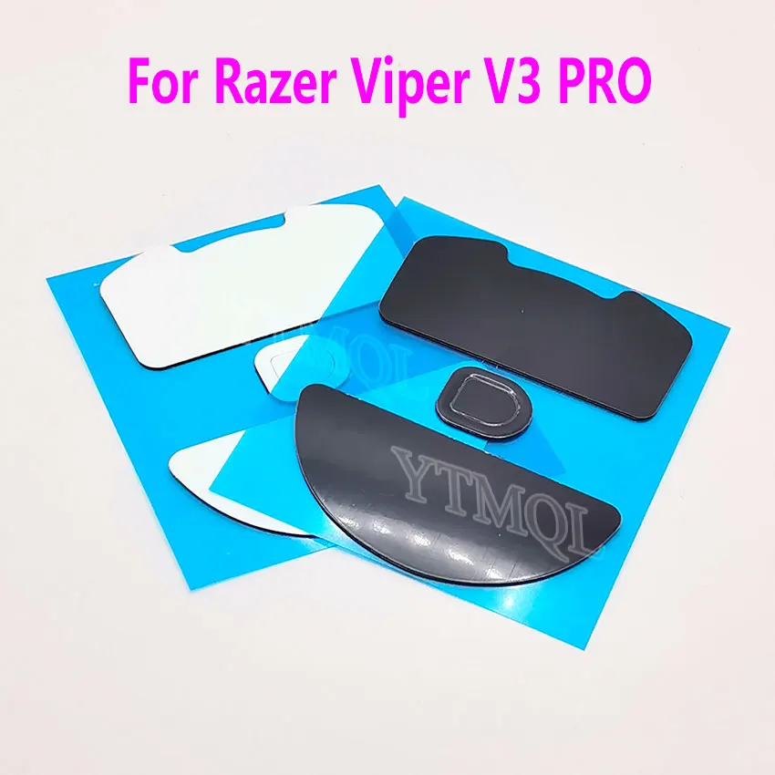 1SETS Mouse Feet Skates For Razer Viper V3 Pro ICE Version Replacement Glide Feet Pads White Black Mouse Sticker Connector