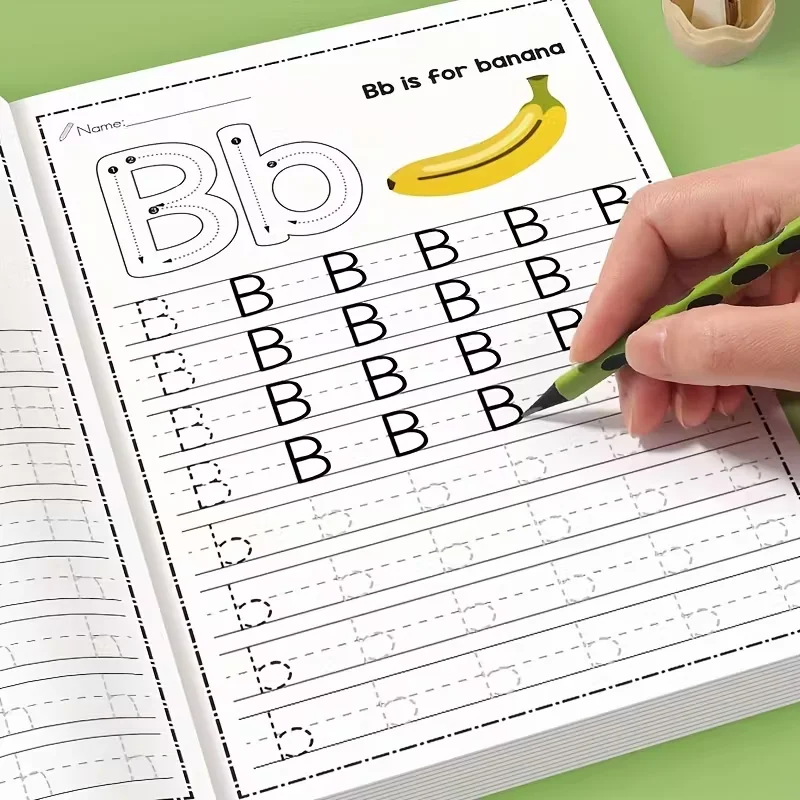 32-Page A-Z Alphabet Practice Book, Writing Exercises, Creative Coloring Adventures, English Homework, Improve Writing Skills, Easter and Christmas Gifts, Content from Easy to Advanced, Tailored to the Needs of Beginners, Thick Paper That Doesn'T Let Ink Bleed Through, Makes It Easy for Children to Learn Letter Writing and Spelling