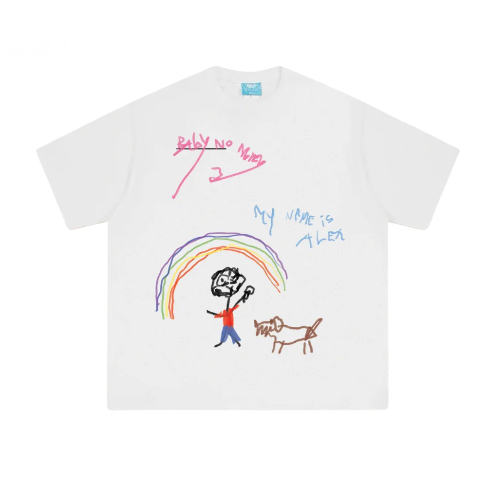

Drawing Tee - LIMITED EDITION bbno$ Singer's Same Style Sleeve 100%Cotton Fashion Comfortable Camisetas Tops Harajuku Summer Tee
