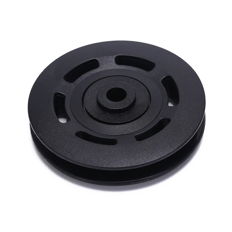 1 buah alat Gym anti aus, peralatan Gym kabel Pulley Wheel bantalan hitam 90mm 1 buah