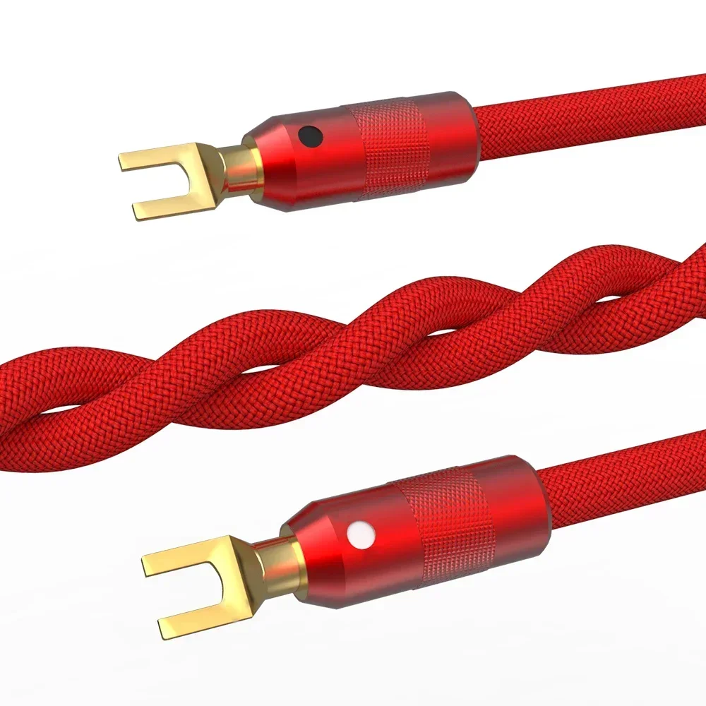 

Посеребренный акустический кабель Audiocrast SP01, высококачественный аудиокабель для громкоговорителя с Y-образным разъемом