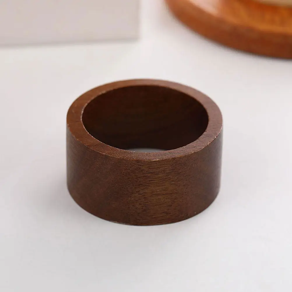 4Pcs Dining Napkin Rings Classic Color Minimalist Design Reusable Stable Material Party Table Decoration Wedding Serviette Rings