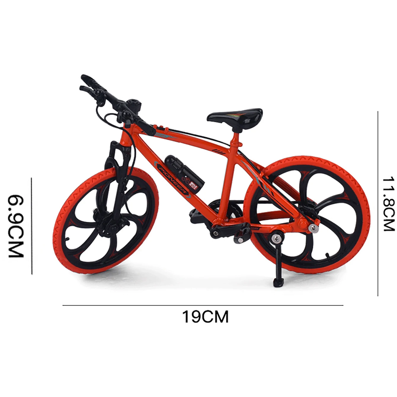 1:8 Mini Model Legering Fiets Diecast Rood En Zwart Vinger Mountain Metal Kleurrijke Fiets Simulatie Collectie Geschenken Speelgoed Voor Jongens