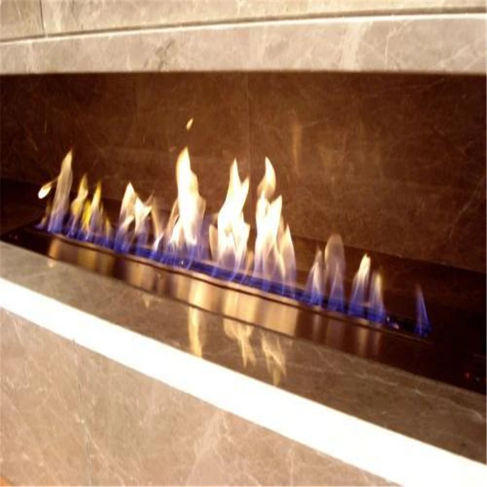tuya wifi bio kamin  smart bio ethanol burner smart remote electric fireplace insert with heat