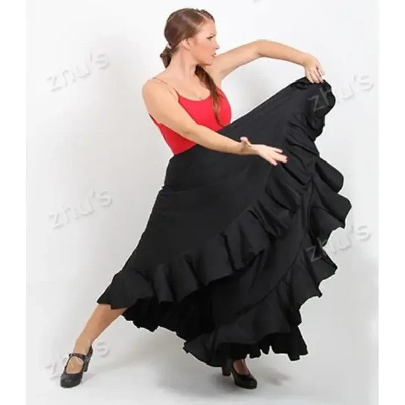 Saia de flamenco dança espanhola vestido Lotus Saba grande palco feminino prática