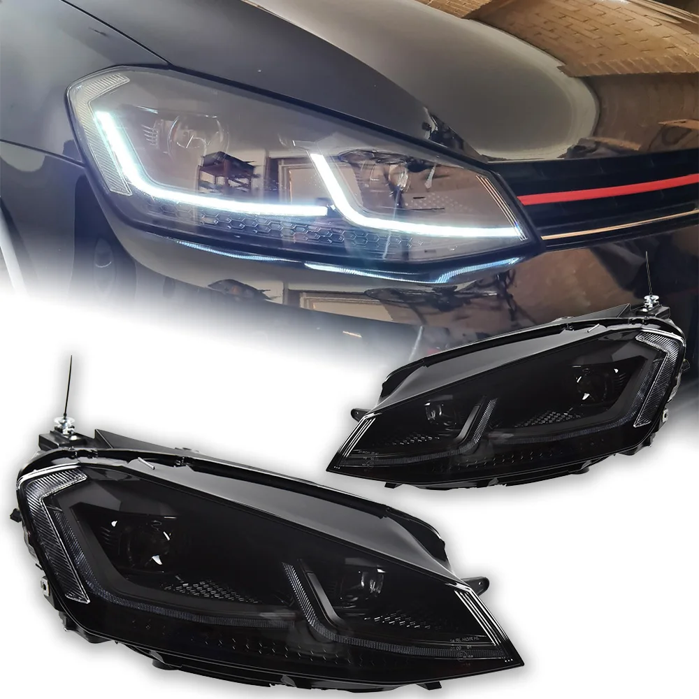 Car Lights For Golf 7 Headlight 2013-2019 Golf7 LED Head Lamp Golf 7.5 Headlights Mk7 Drl Projector Lens Automotive Accessories