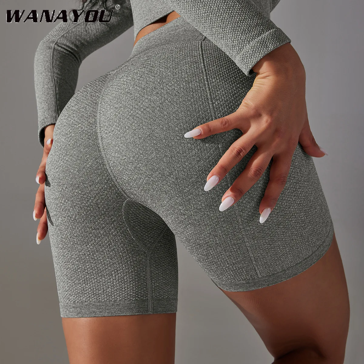 

Seamless Women's Yoga Shorts with High Elasticity Waist and Hip Lifting Tight Clothes, Rubbing Hips for Exercise, Running Shorts